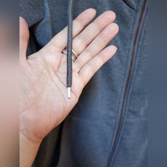 Long Heather Gray Sweatshirt Zipper Front ZAvenue USA 1XL - Picture 5 of 13